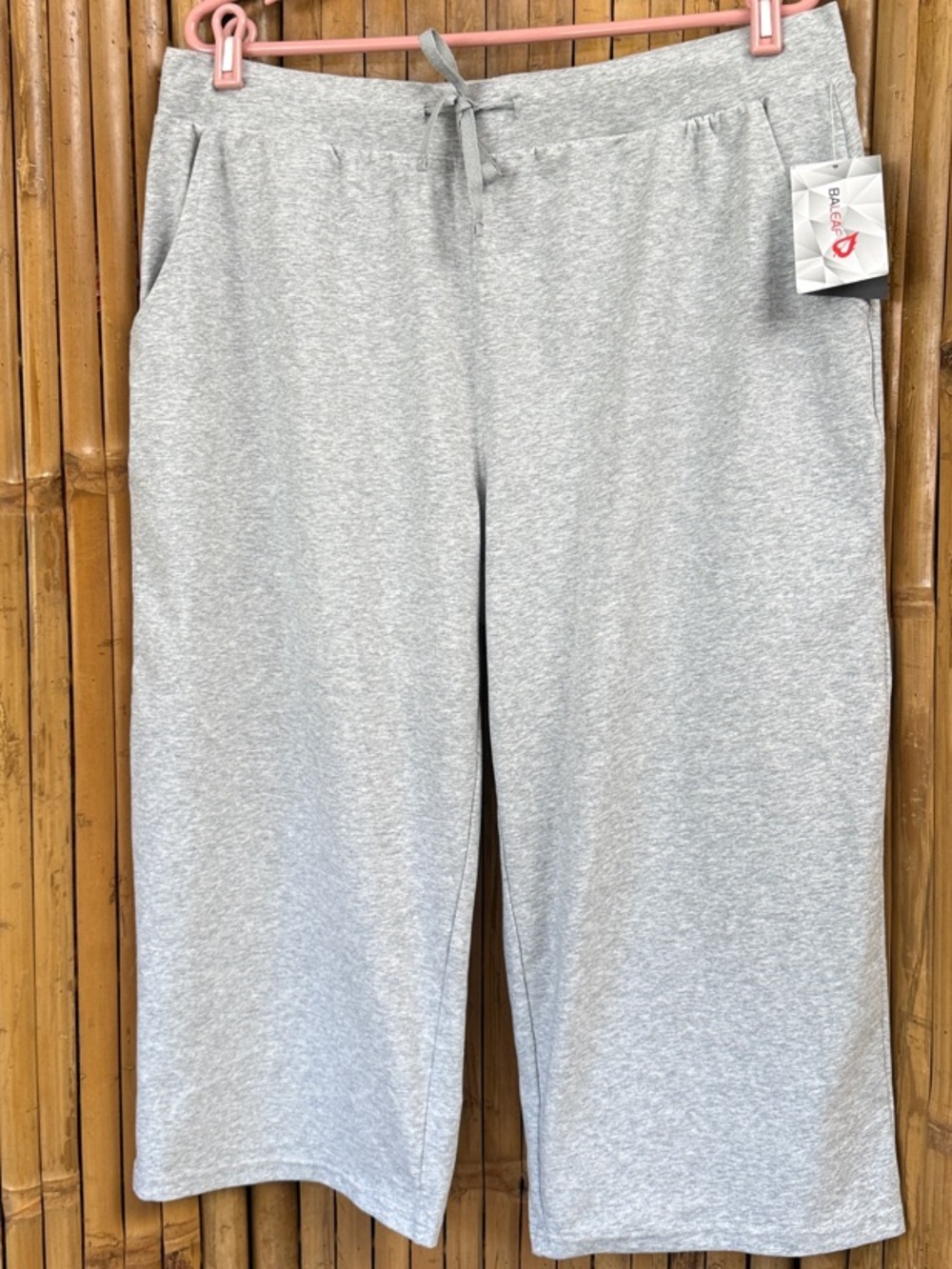 Baleaf Light Gray Capri Joggers